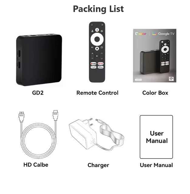 НОВ TV BOX Dcolor GD2 Certified Google TV 12 S905Y4-B AV1