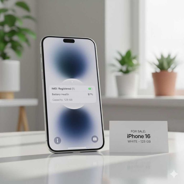 продаю iphone 16 белый 128gb 97% идеал