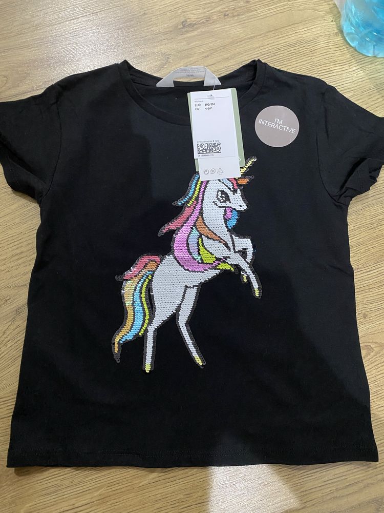 Tricou cu maneca scurta unicorn 110/116