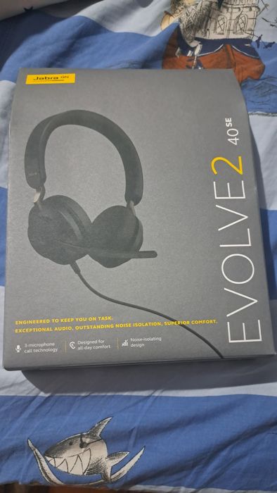 Casti stereo cu microfon Evolve2 40 SE, Jabra, USB-A, Negru
