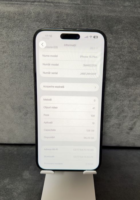 iPhone 15 Plus Max - 128 gb - black negru