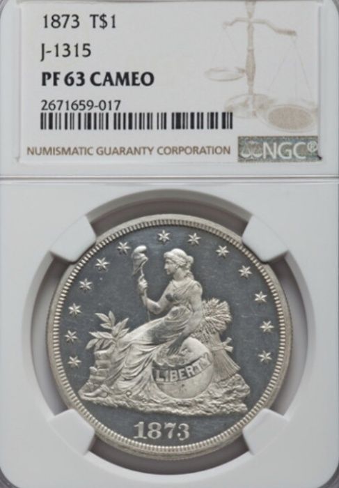 Moneda veche Trade Dolar 1873