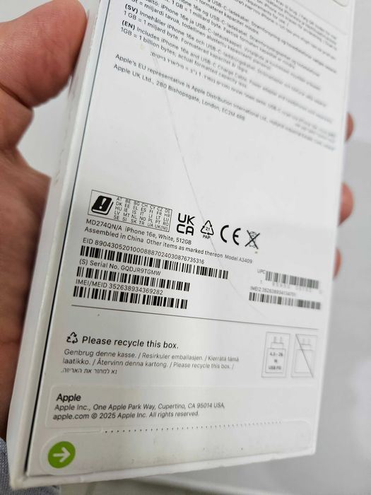 IPhone 16e, 512Gb, sigilat la cutie, 1  an Garantie.
