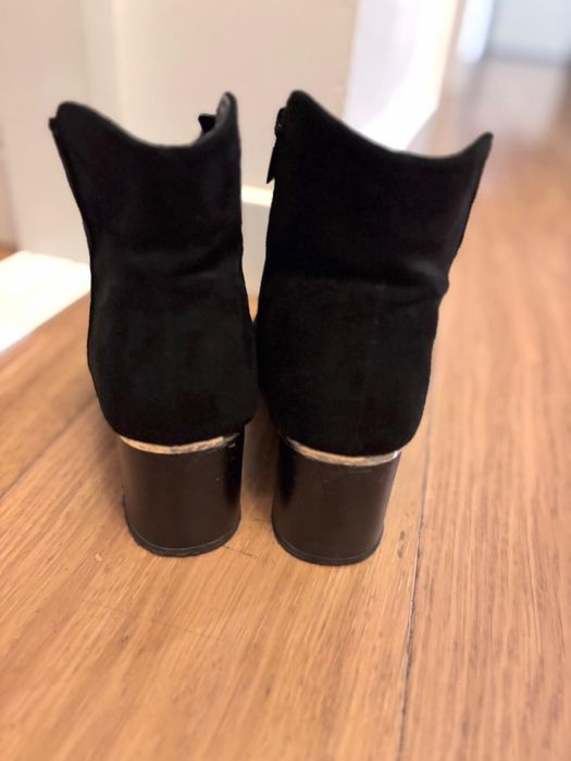 Botine piele intoarsa negru marimea 38