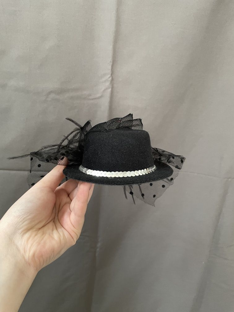 Шляпа заколка декоративная для девочек