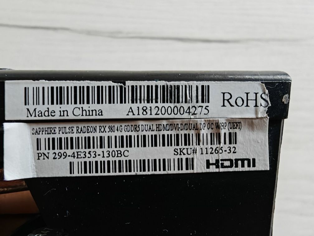 Sapphire Pulse Radeon RX580 4gb DDR5