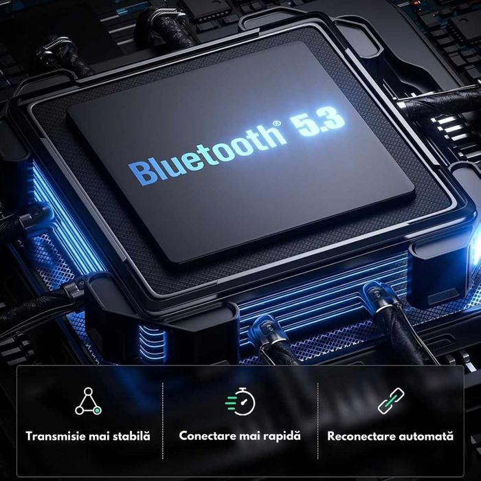 Modulator FM Auto Bluetooth 5.3 | Incarcare Rapida 48W,Microfon HD,RGB
