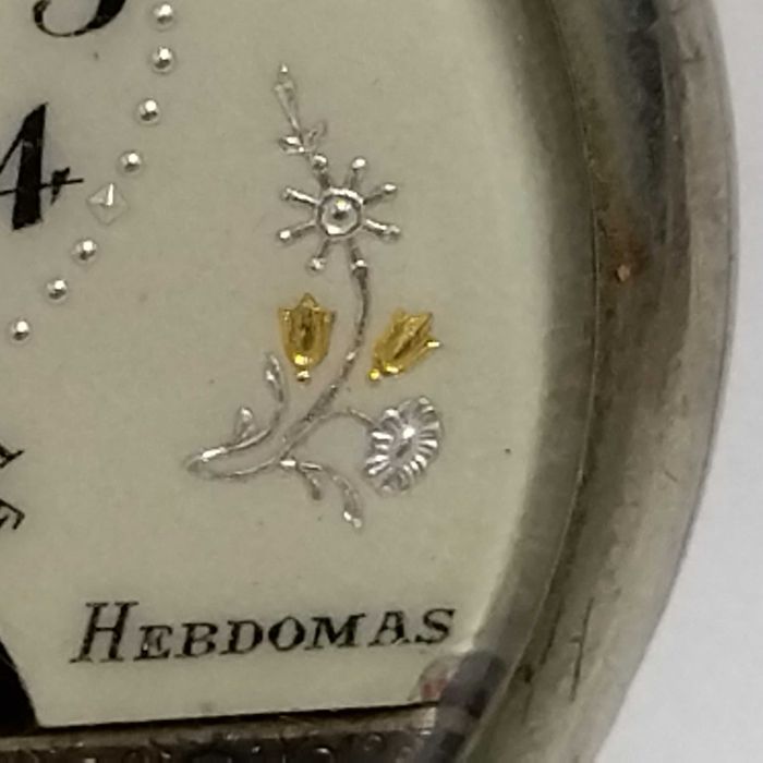 HEBDOMAS 8-дневен, швейцарски джобен часовник, профилактиран,перфектен