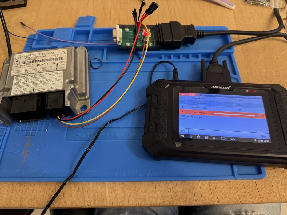Reparatie modul airbag, resetare crash data