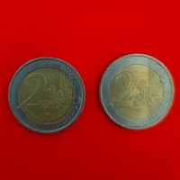 Vând două monede de 2 euro - 2002,  pentru colecționari