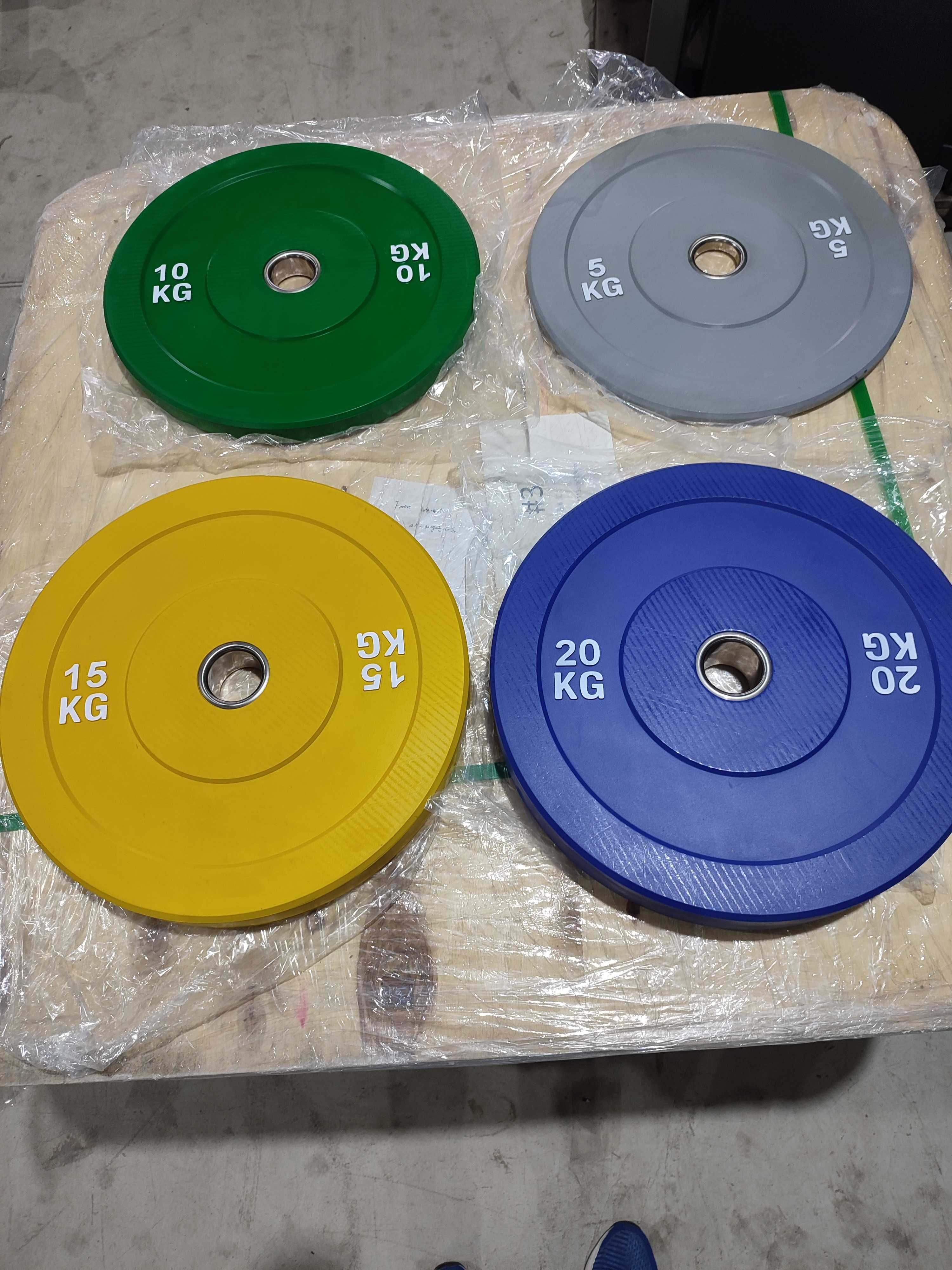 Чисто нови  бъмпер тежести, дискове ф50 От 5 кг, 10 кг , 15кг и 20 кг