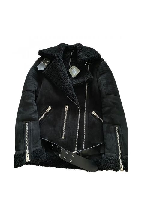 Urgent ! Ultimul preț ! Geaca piele întoarsă aviator all saints