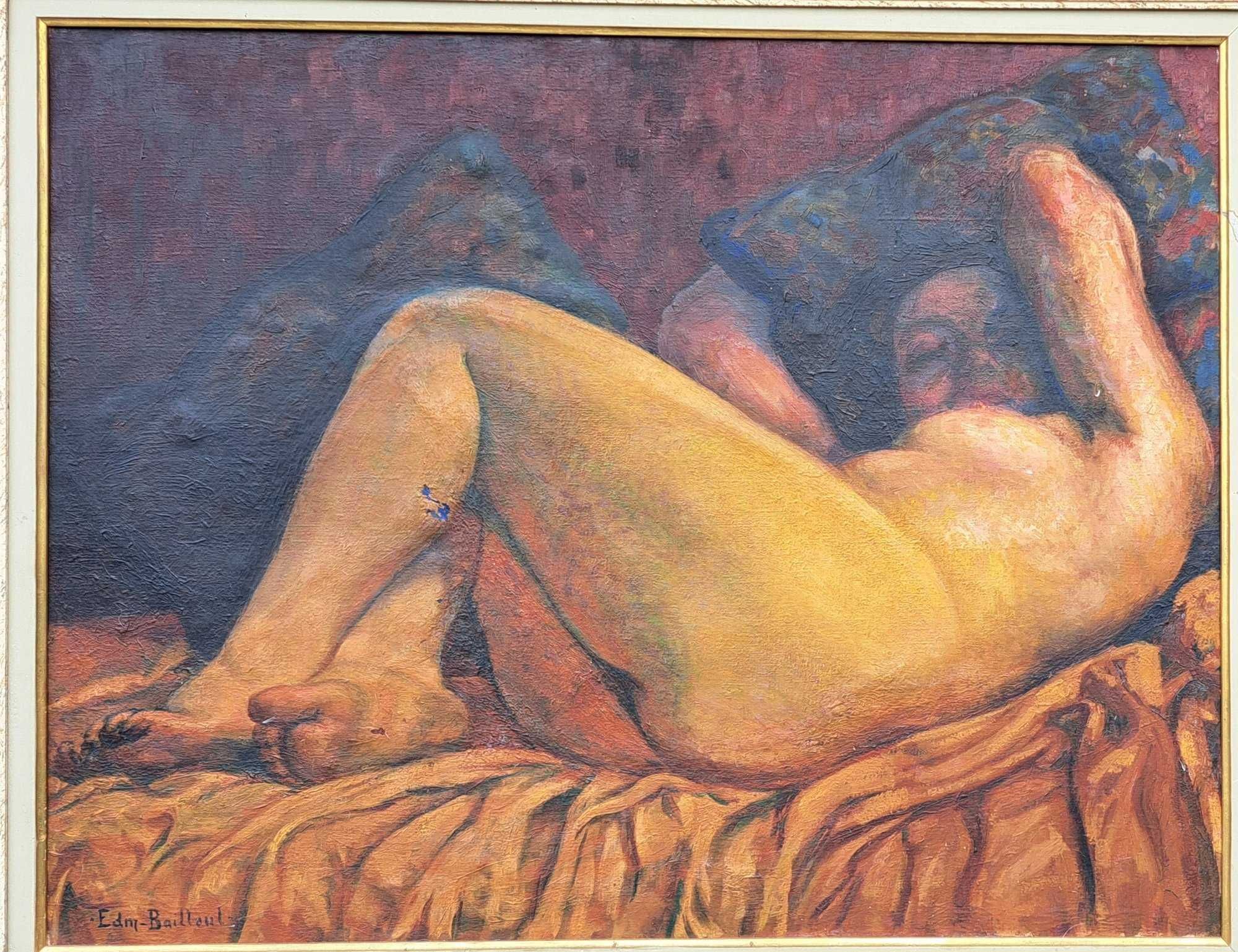 Edmond Bailleau - Nud, ulei pe panza, Franta