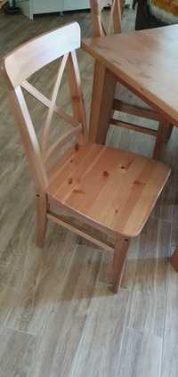 Masa extensibila si 6 scaune lemn masiv
