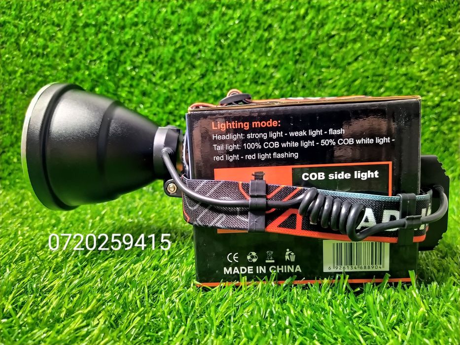 Lanterna Frontala cu Led laser  Pentru Distante Mari 1500-2000 Metri