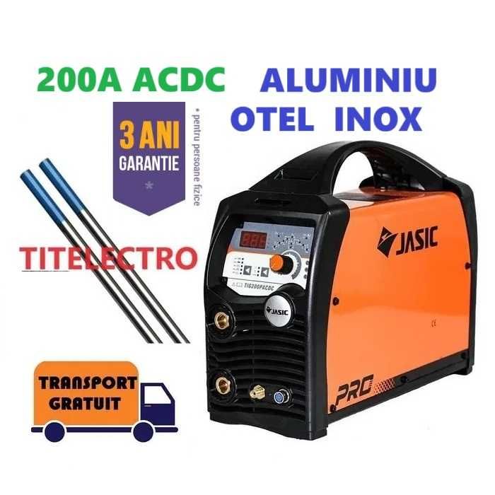 Aparat sudura TIG 200P AC/DC E201 JASIC aluminiu inox + ace wolfram