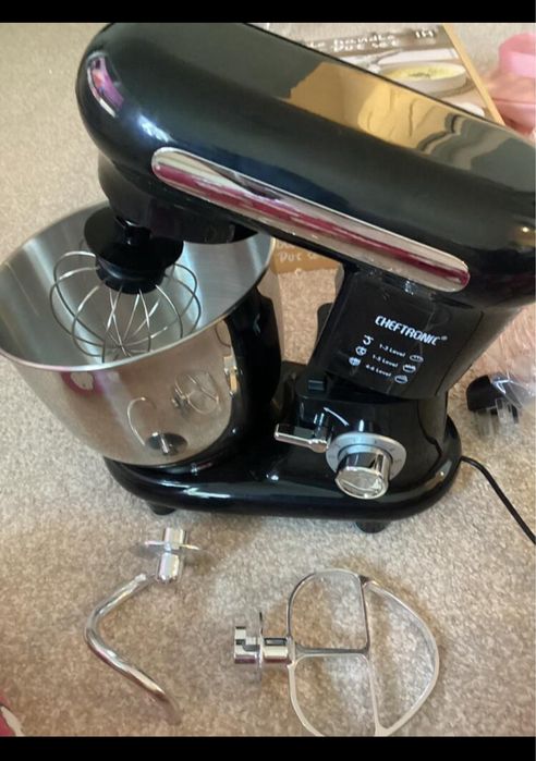 Mixer cu bol de oțel cu cap rabatabil