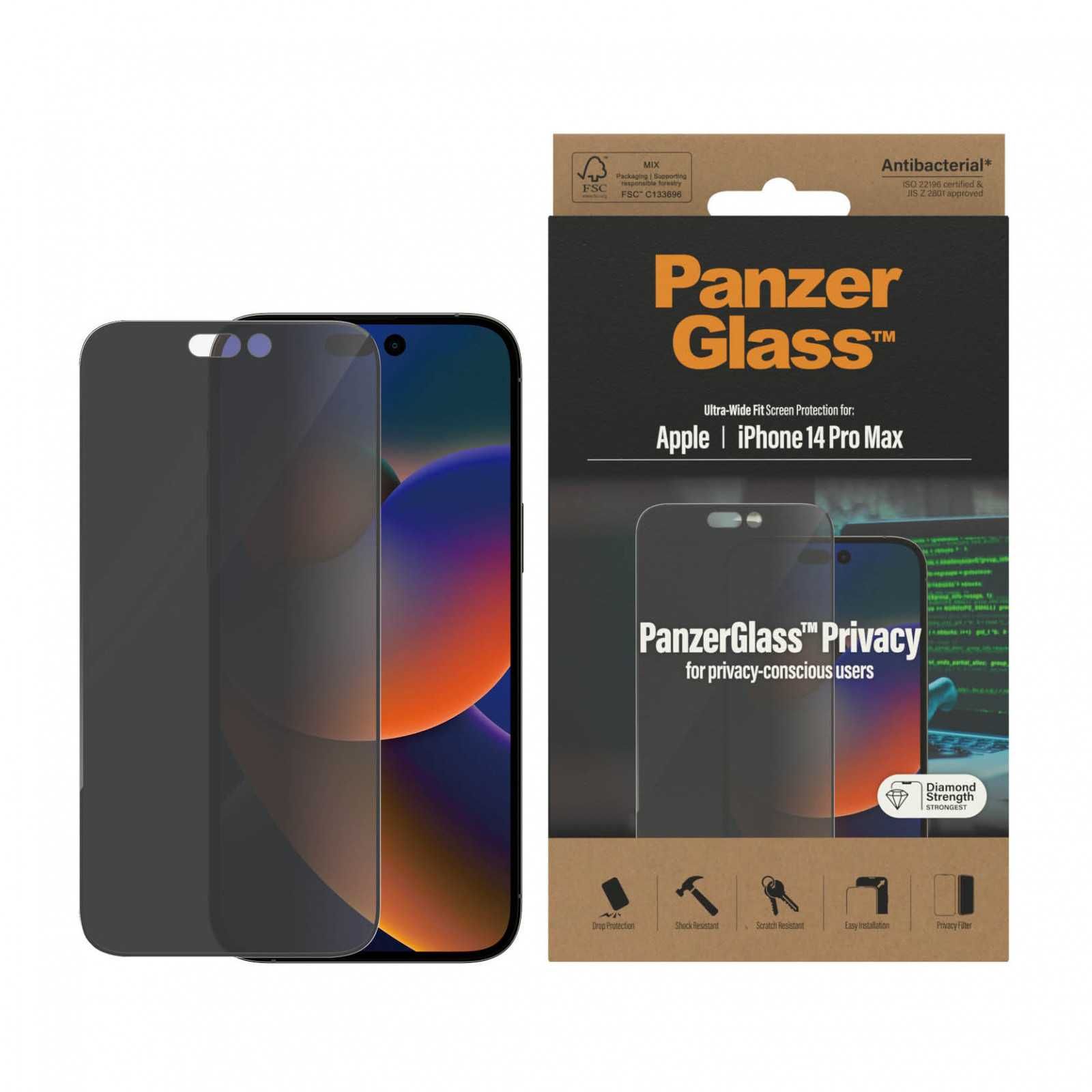 iPhone 14 Pro Max, 14 Pro, 14 Plus, 14, 13, 13 Pro PanzerGlass Privacy