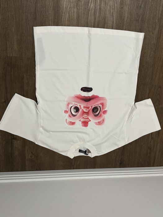 Tricou Balenciaga alb roz