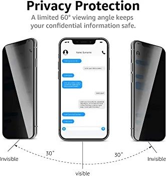 Folie sticla securizata Privacy compatibila cu iphone XS Max si iPhone