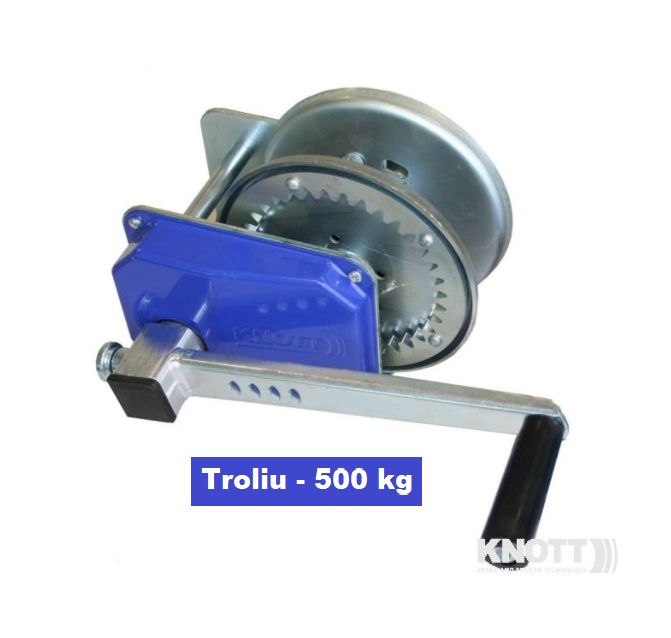 Troliu,winch manual KNOTT 500kg, 900 kg, 1150 kg