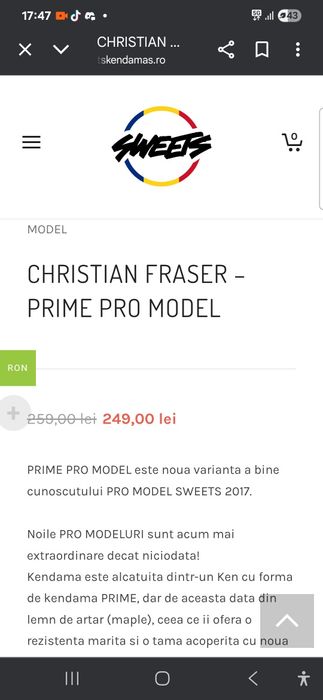 Vand kendama sweets pro 2017 Christain Fraser