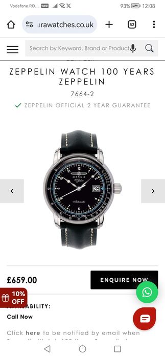 Ceas Zeppelin Automatic 100 Jahre Edițion cu pulsometru servisat