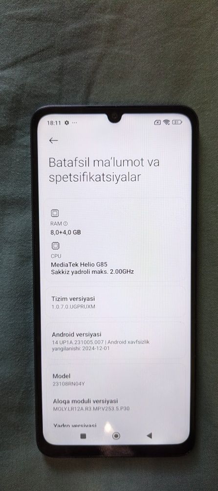 Redmi 13 c mentol