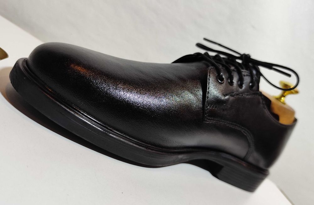 Pantofi derby 40 41 plain toe Cesare Cave piele naturala moale