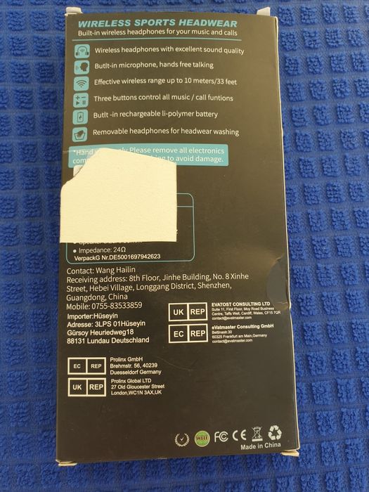 Лента за глава с bluetooth слушалки