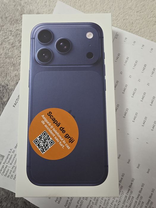 Iphone 17 PRO BLUE 256G sigilat  Factura garanție