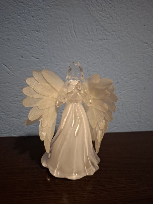 Ingeras decorativ care luminează, 13 cm