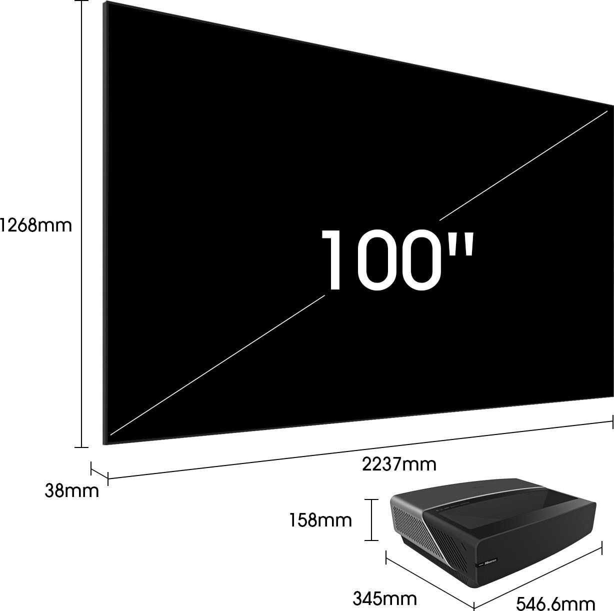 254cm laser smart tv HISENSE 100L5F UltraHD 4K hdr dolby atmos