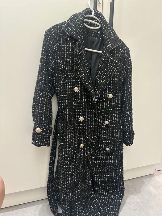 Палто букле черно