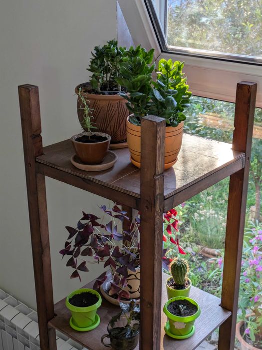 Деревянный стелаж