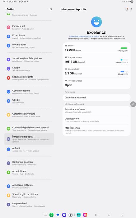 Tableta Samsung Galaxy S10  Ultra 5G nou in garanție