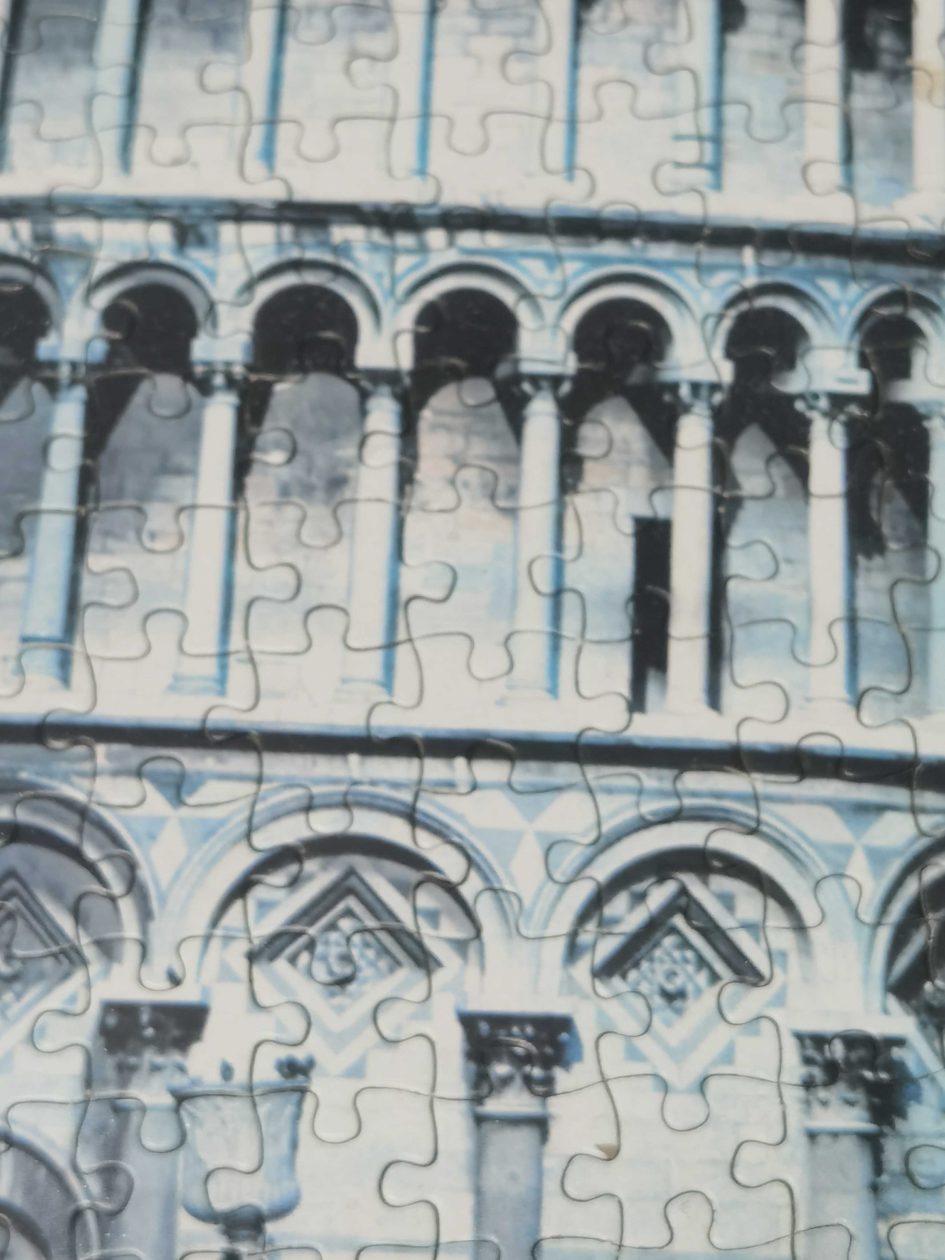 Puzzle terminat înrămat Turnul din Pisa 70x50 cm