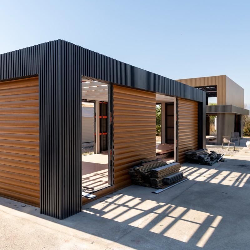 Casa, garaje auto si containere modulare tip birou, dimensiuni in func