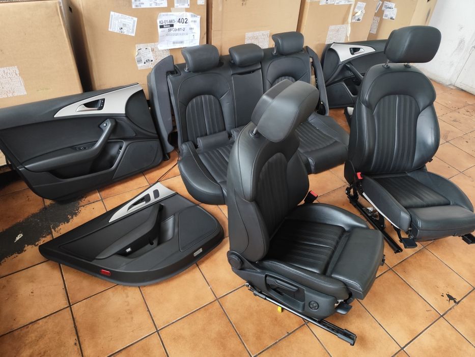 Interior sport piele audi A6 C7 4G scaune. Bancheta. Fete de uși