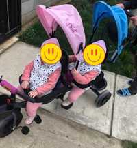 Tricicleta chipolino duo (gemeni fata și baiat)