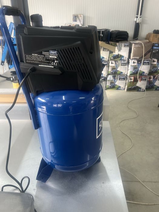 Компресор за въздух безмаслен 10 бара 24л -чисто нов Scheppach HC24V