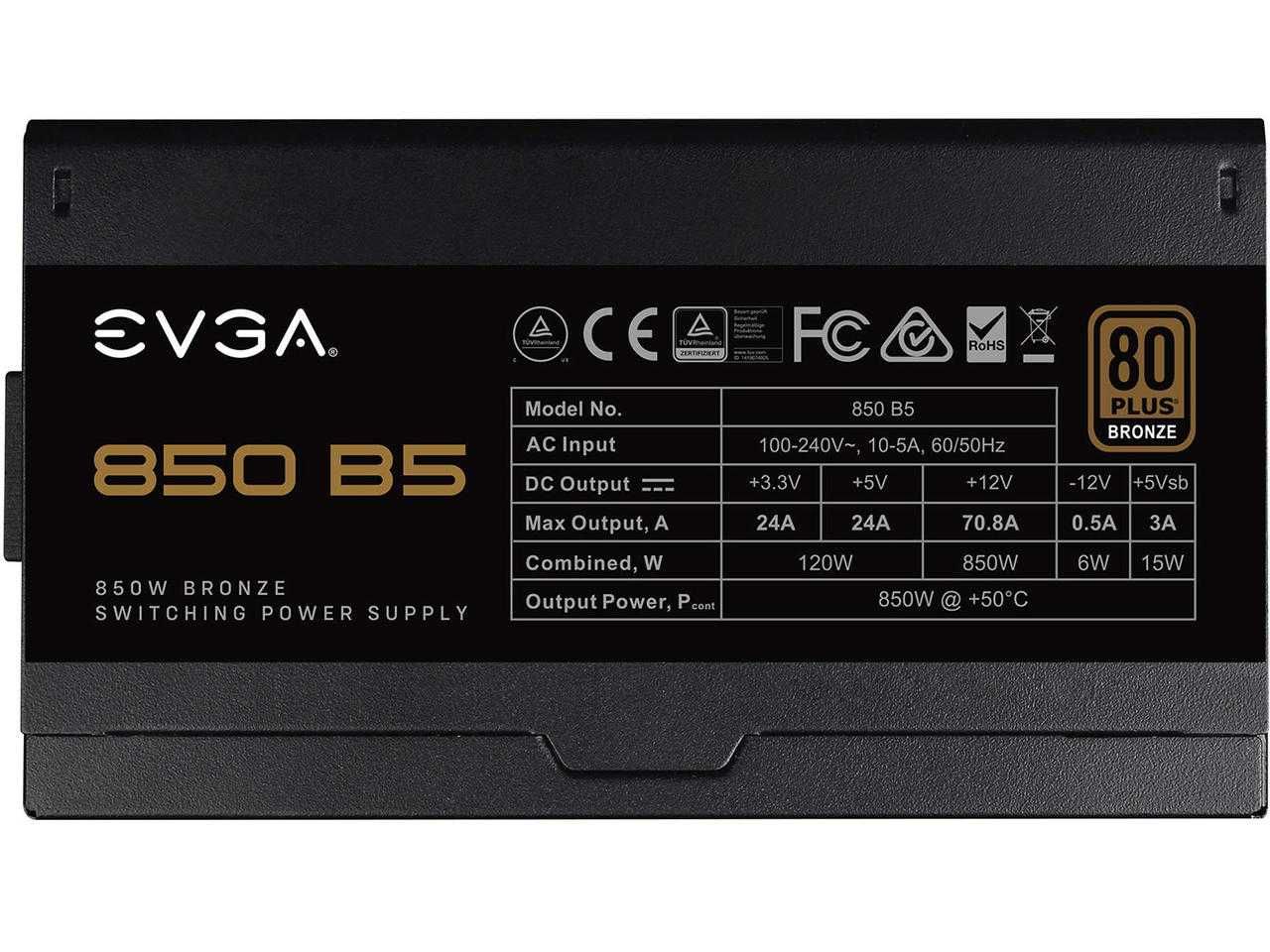 Захранване PSU EVGA 850 B5 850W 80+Bronze