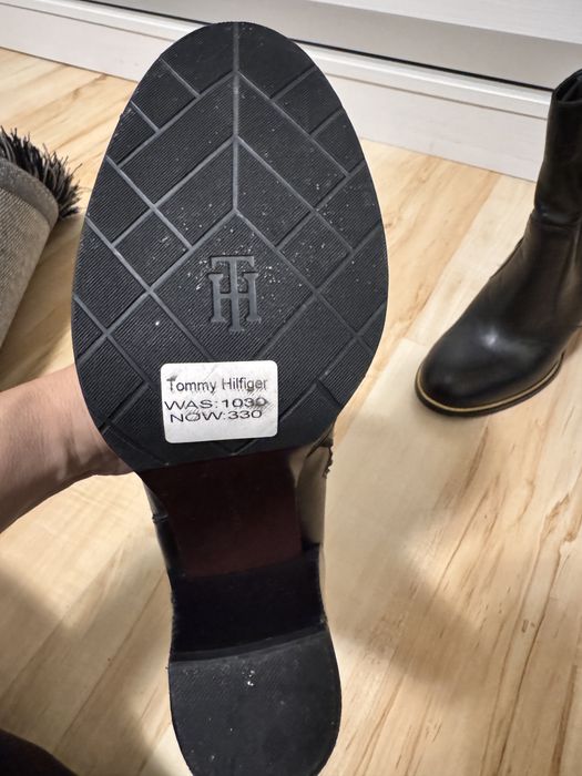 Tommy Hilfiger – кожени боти на ток