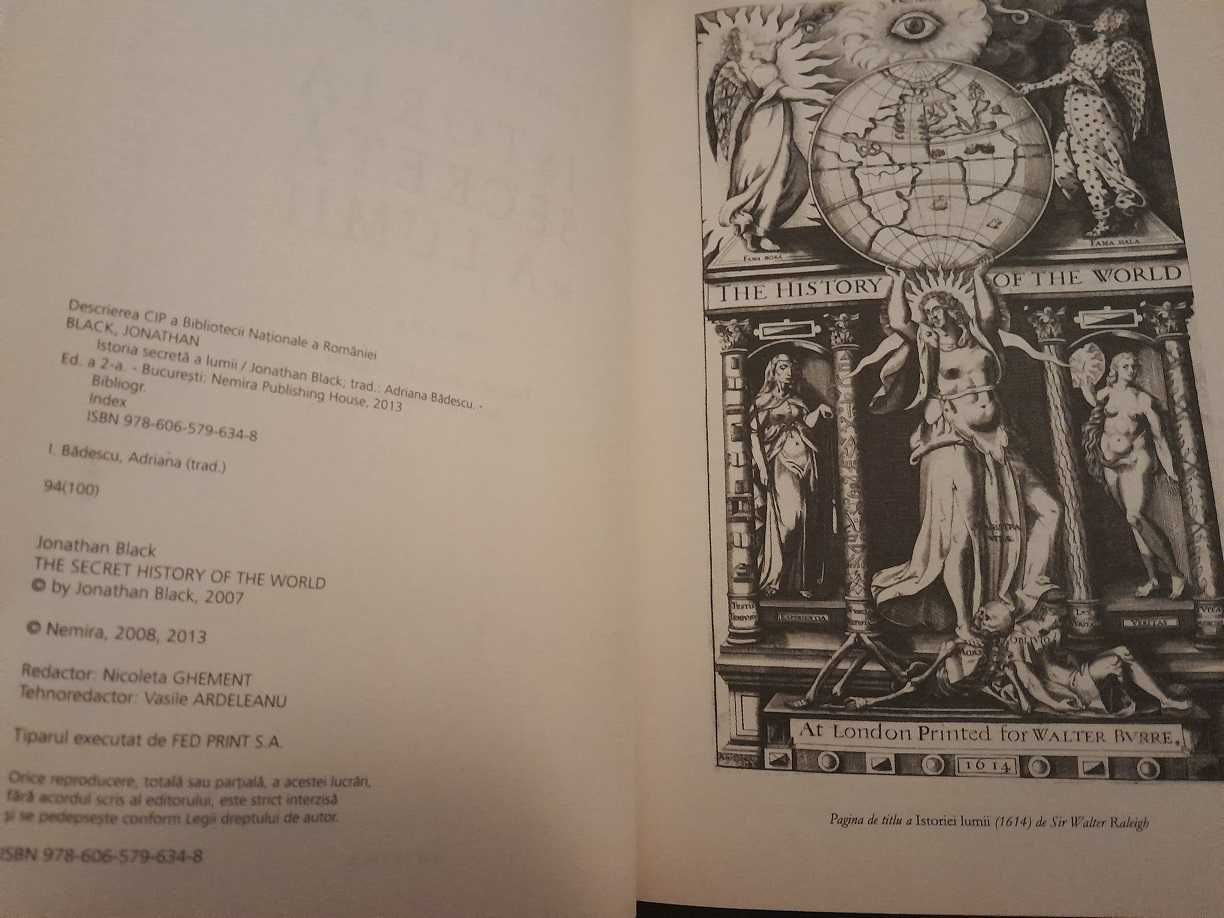 RARA - Jonathan Black - Istoria secreta a lumii, editia 1-a sau ed 2