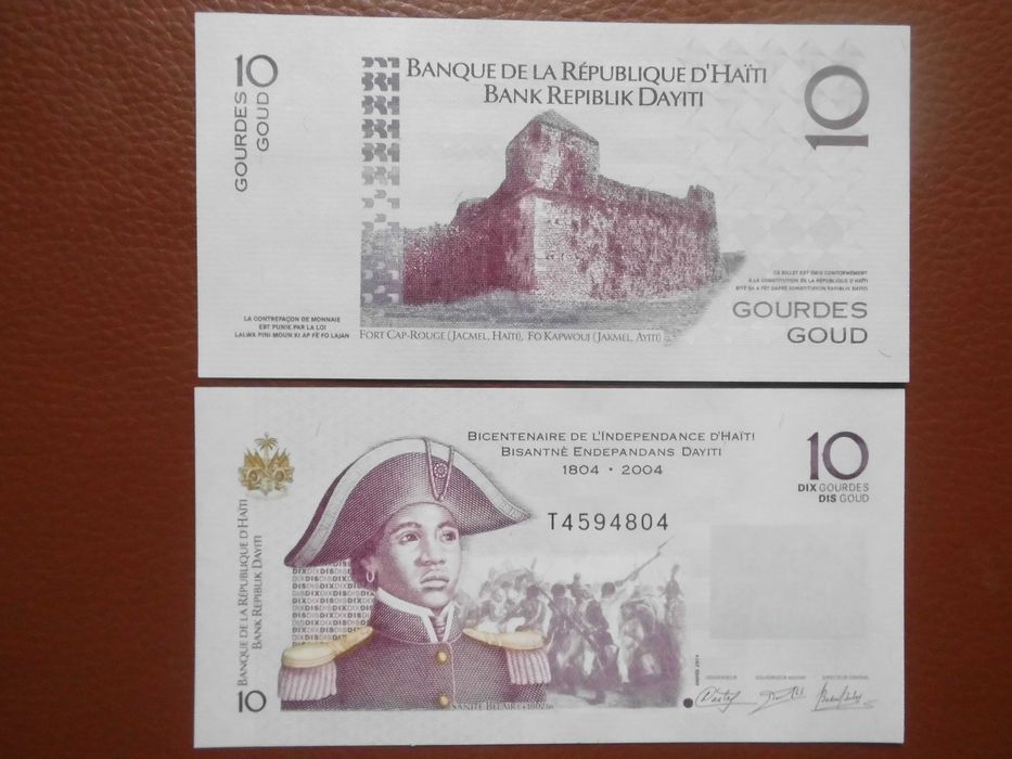 ГАИТИ Банкнота 10 гурд 2004 год . UNC
