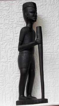 Statueta unicat 1,9 kg sculptura lemn abanos 44 cm,arta africana