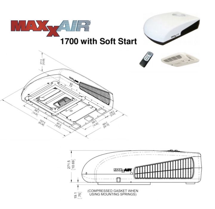 Aer conditionat-clima rulota/autorulota/camper Maxxair (montaj plafon)