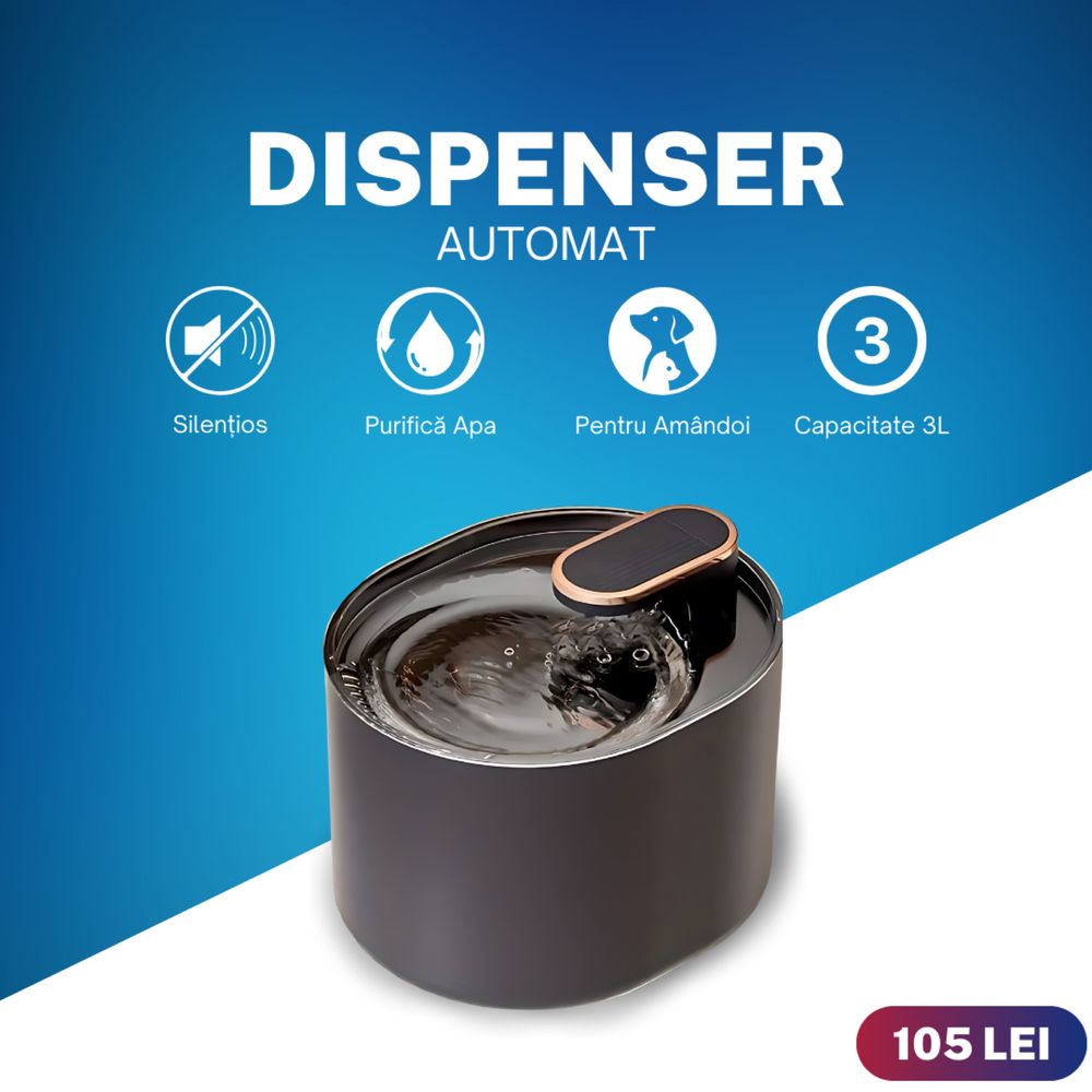 Dispenser apa 3L, filtrare apa