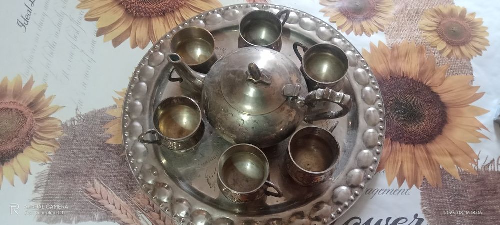 Стариннен Индийски сервиз посребрен
