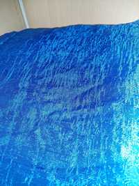 Set doua draperii necusute, subtiri, albastru electric 145x300